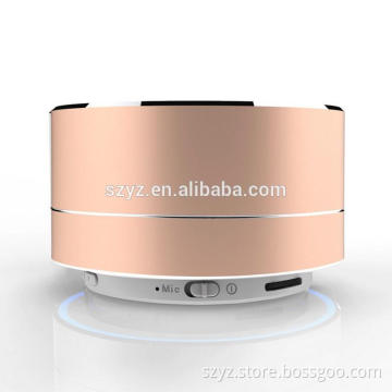 2016 A10 New Arrival Fashion Alluminum Alloy LED LightPortable Mini Bluetooth Speaker With FM Radio Support SD Card
